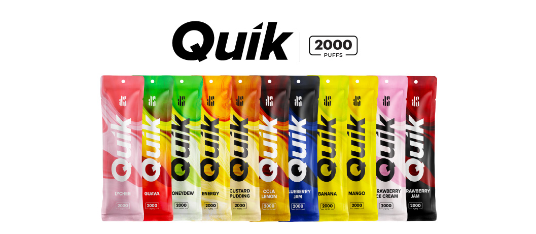 KS Quik 2000 comes in Guava, Mango, Lychee, Honeydew, Banana, Energy, Cola Lemon, Custard Pudding, Strawberry Jam, Blueberry Jam, Strawberry Ice Cream.